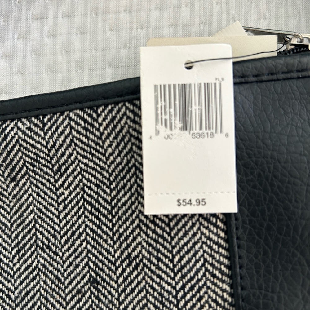 NWT Disney Herringbone Tote Bag with Mickey charm - Picture 3 of 11